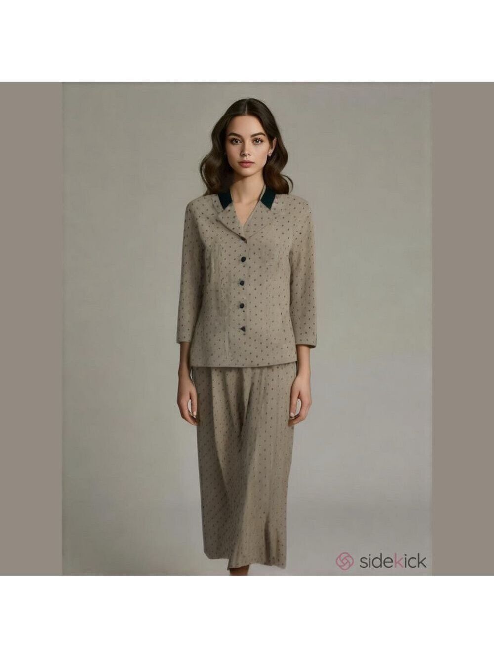Vintage 50s 60s polka dot skirt and jacket / blouse • modest • suit • 70s •